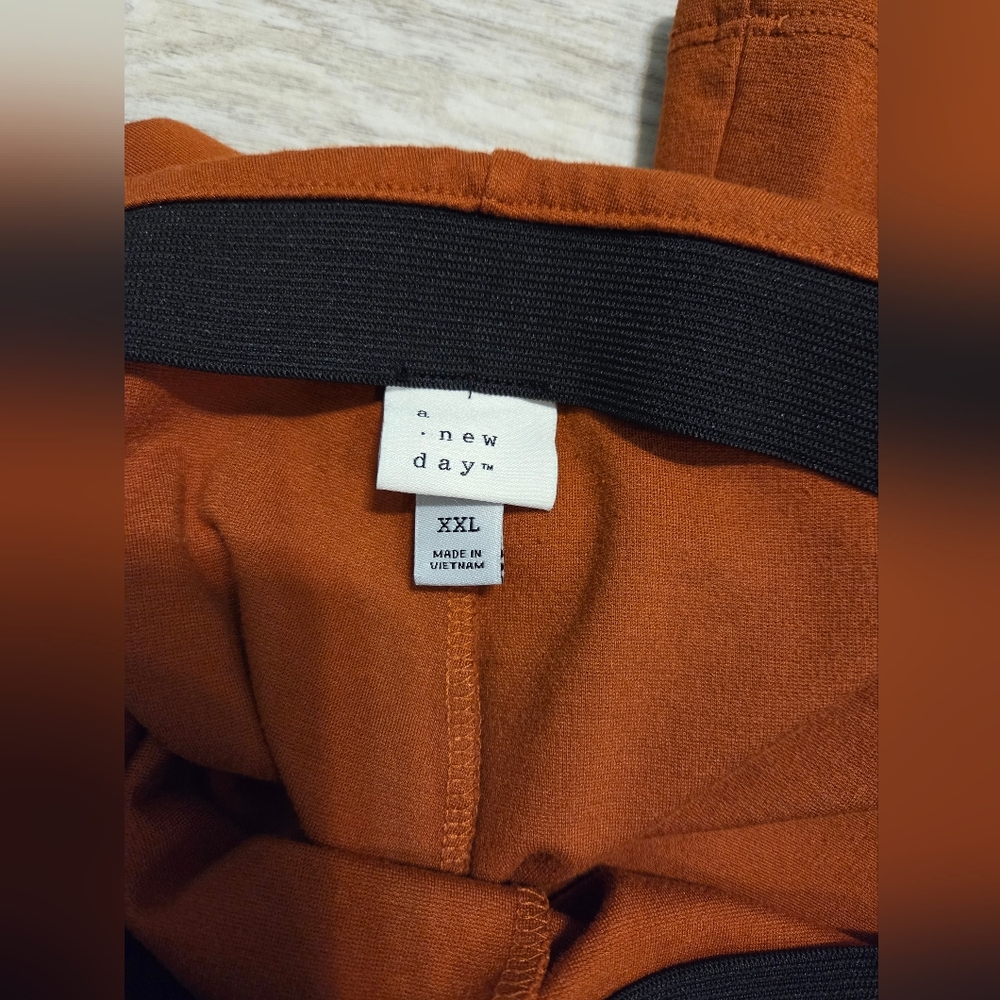Rust/Orange Flared Pull-on Pants - Picture 5 of 5